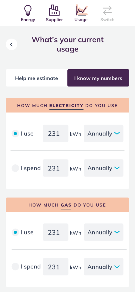 Migrate mobile energy usage estimation example