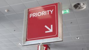 A priority signage