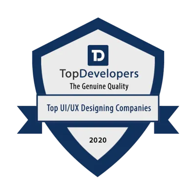 TopDevelopers top UX / UI design agency badge