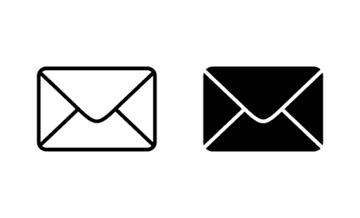 a light mode and dark mode envelope email icon