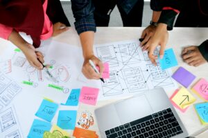 User experience design firm sketching